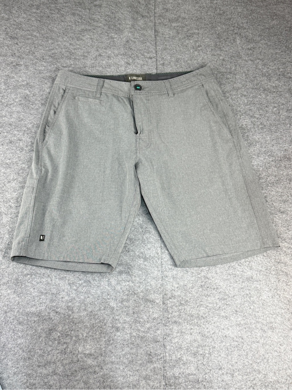 Linksoul Gray Stretch Performance Golf Shorts Size 31